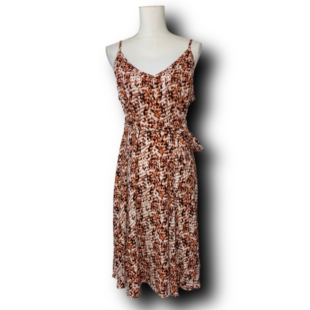 NWT Forever 21+ Tie Dye Animal Print Fall Base Layer Midi Dress